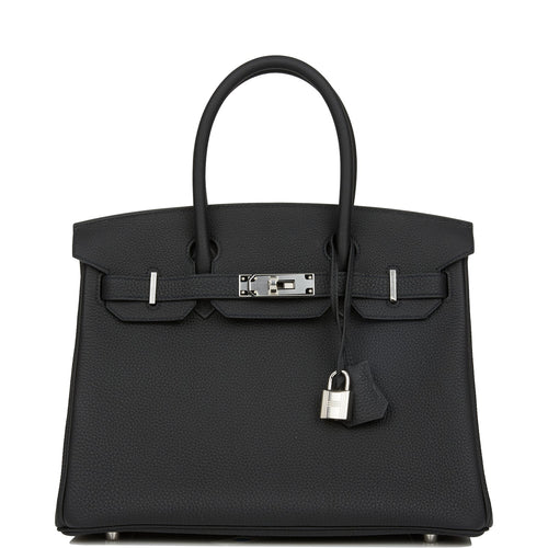 Hermes Birkin 30 Black Togo Palladium Hardware
