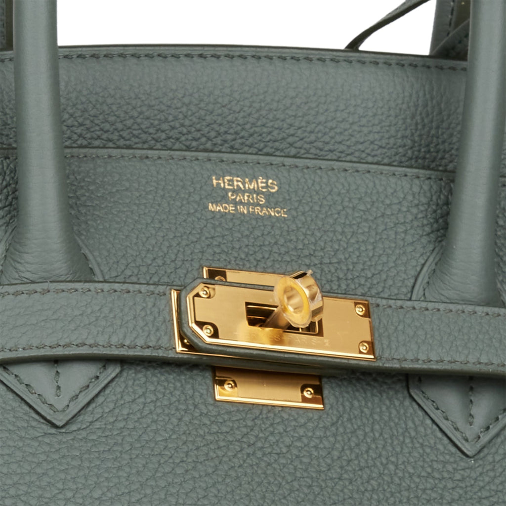 Hermes Birkin bag 30 Vert amande Togo leather Gold hardware