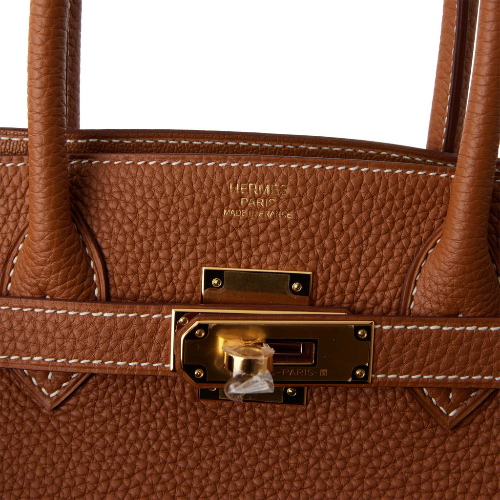 Hermes Birkin 3 EN 1 bag 30 Gold/Natural Togo leather/Swift leather/Toile H  Gold hardware