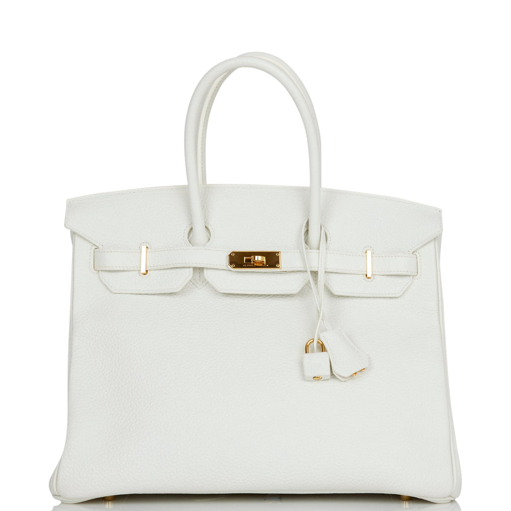 Pre-owned Hermes Birkin 35 White Epsom Gold Hardware – Madison Avenue  Couture