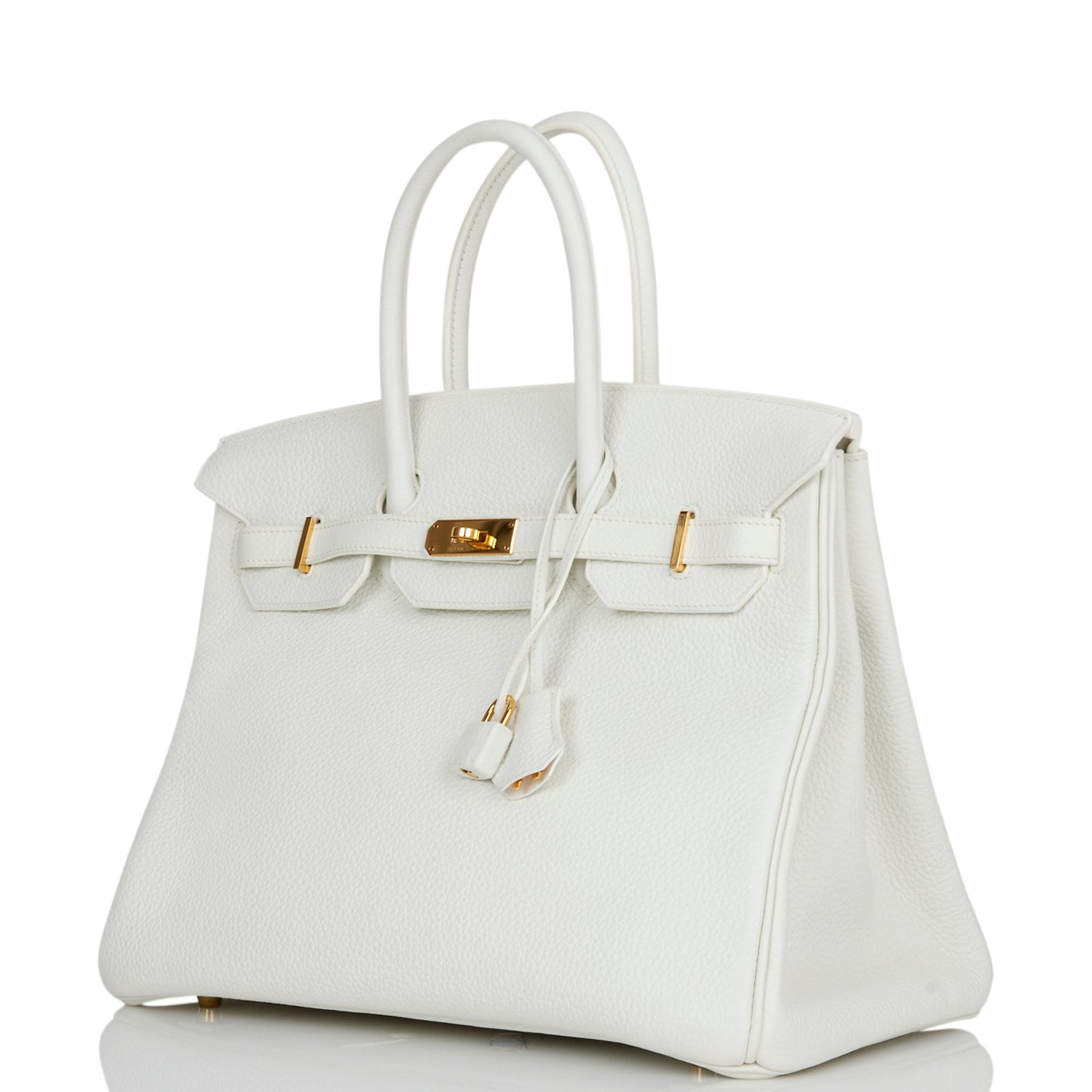 Pre-owned Hermes Birkin 35 White Clemence Gold Hardware – Madison ...