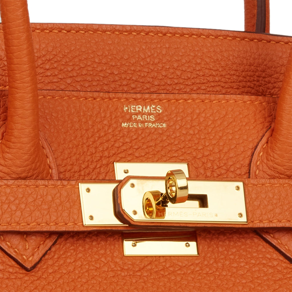 Hermes Birkin 30 Orange Clemence Gold Hardware – Madison Avenue
