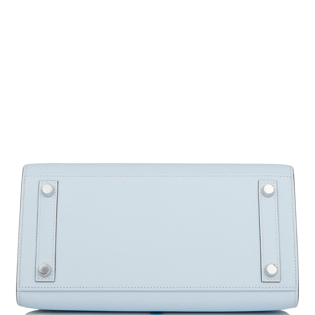 Hermes Birkin 25 Sellier Bag Blue Brume Epsom Palladium Hardware New –  Mightychic