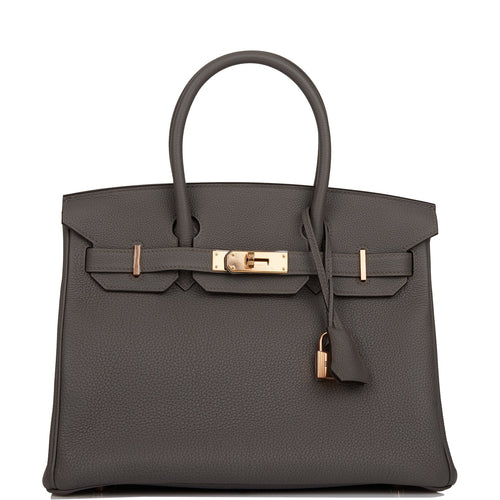 Hermes Birkin 30 Etain Togo Rose Gold Hardware