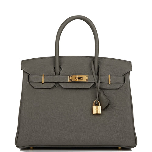 Hermes Birkin 30 Gris Meyer Togo Gold Hardware
