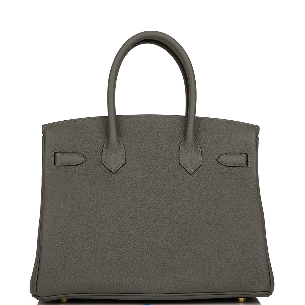 Hermès Birkin 30 Grey Leather Handbag (Pre-Owned)