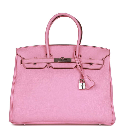 Hermès - Authenticated Kelly 35 Handbag - Leather Pink Plain for Women, Very Good Condition