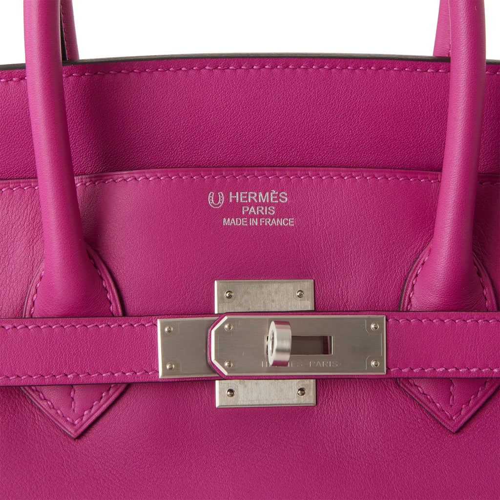 Hermes Birkin Bag 35cm Blue Nuit Rose Pourpre Verso Palladium Hardware