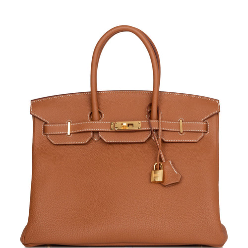 Hermes Birkin 35 Gold Togo Gold Hardware