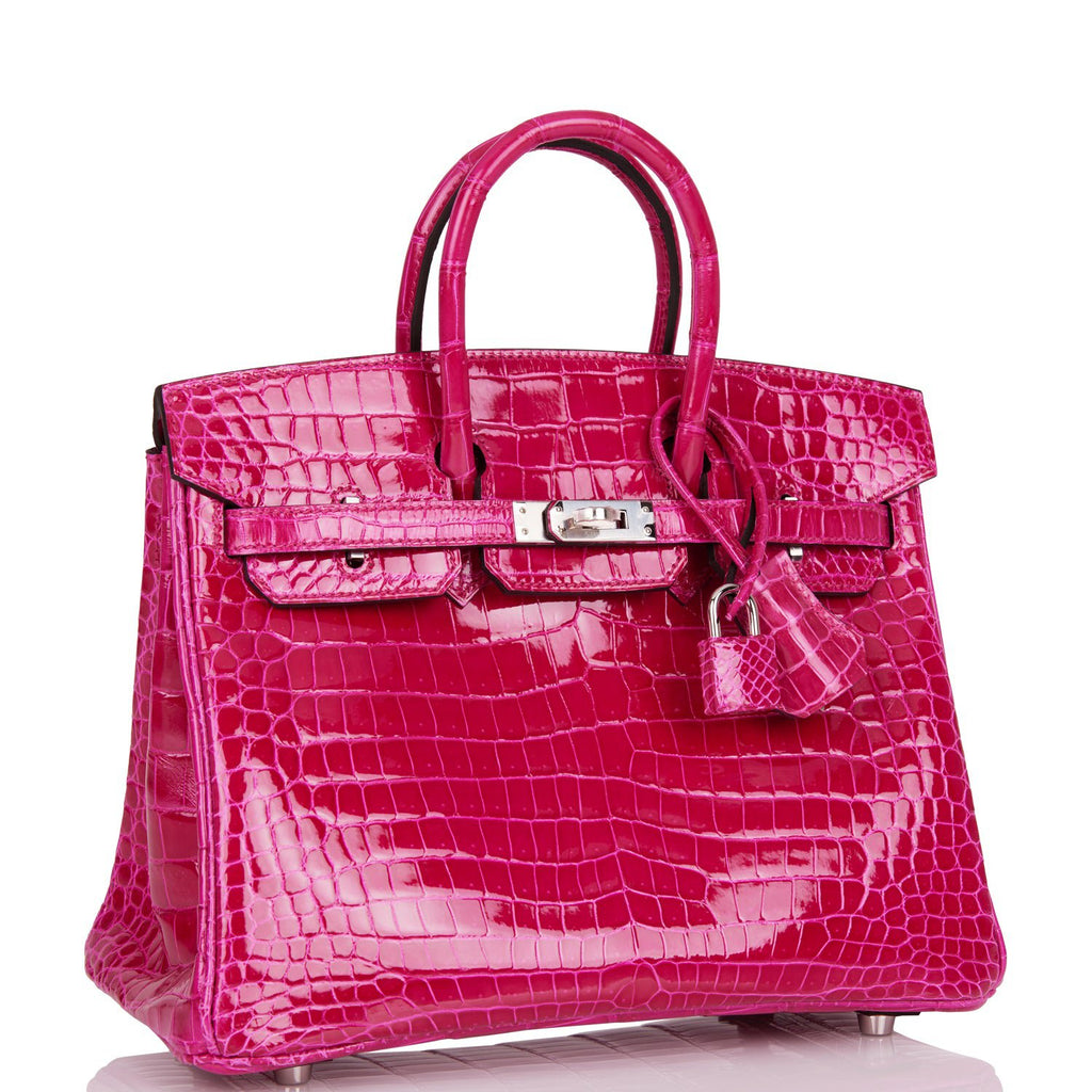 Hermès Birkin 25 Rouge de Coeur Shiny Porosus Crocodile 18K White Gold –  ZAK BAGS ©️