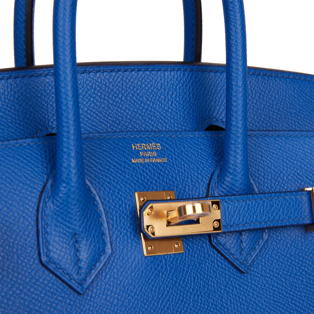 Hermès Kelly 25 Bleu Frida Sellier Epsom Gold Hardware GHW — The French  Hunter