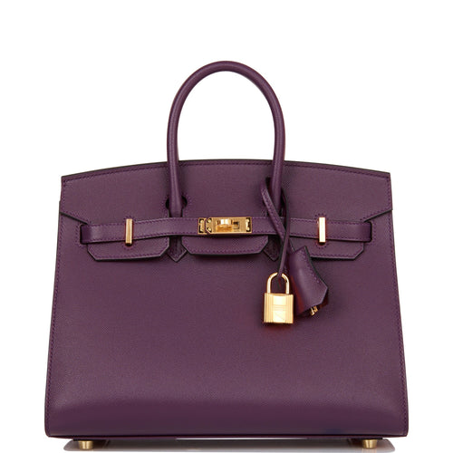 Purple Kelly 25 French Bag