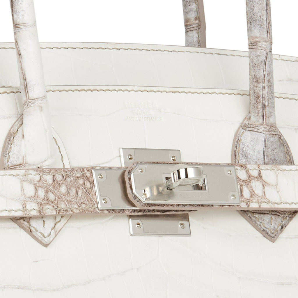 Hermès Birkin 30 Himalayan Blanc Crocodile Niloticus Palladium Hardware -  Luxury Shopping