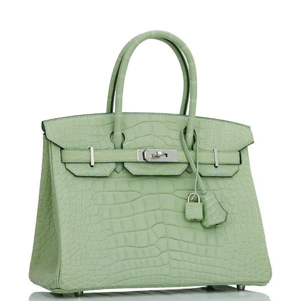 Hermes Birkin 30 Vert D'Eau Matte Alligator Palladium Hardware ...