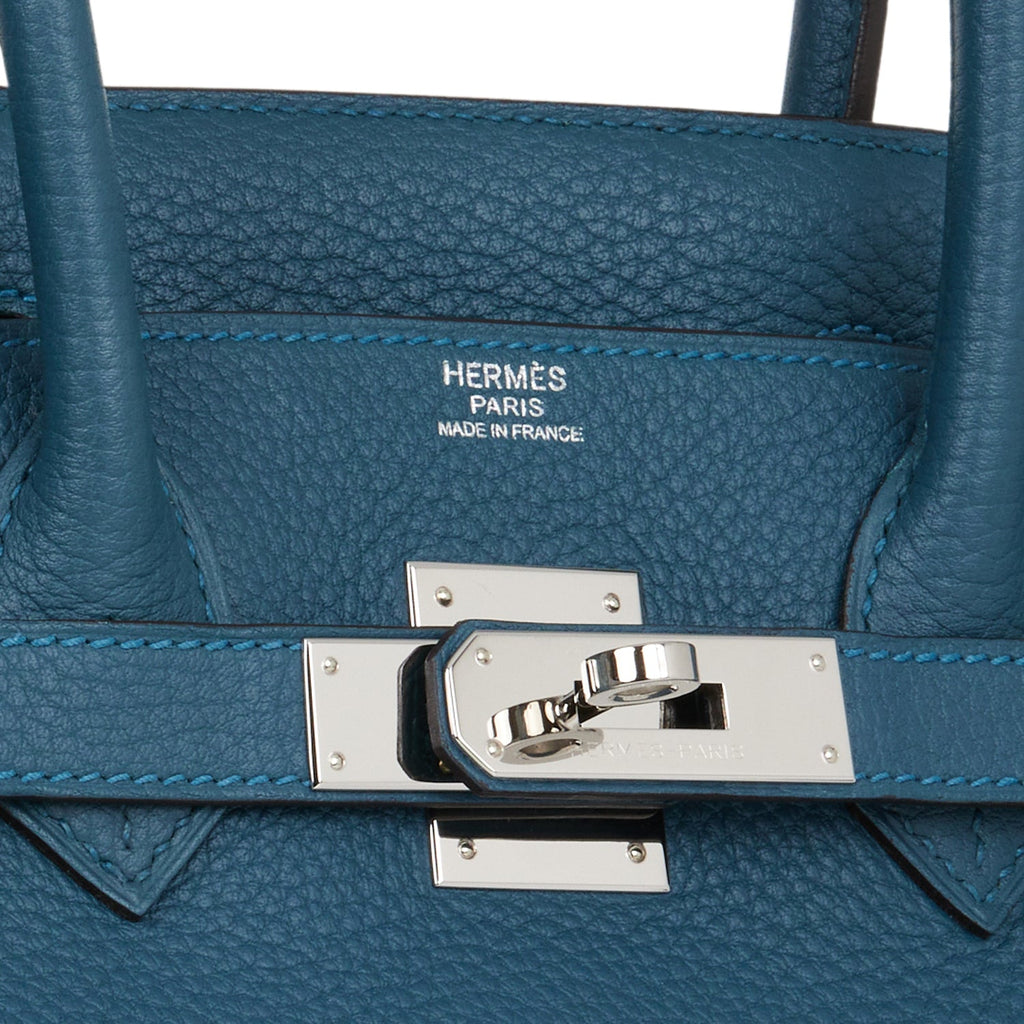 Hermès Cobalt Togo Leather Palladium Plated Birkin 30 Bag