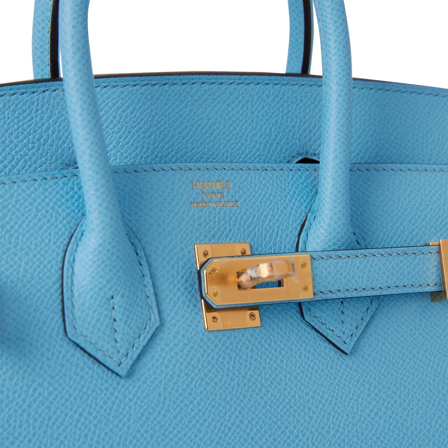 Hermes Birkin Sellier 25 Celeste Epsom Gold Hardware – Madison Avenue ...