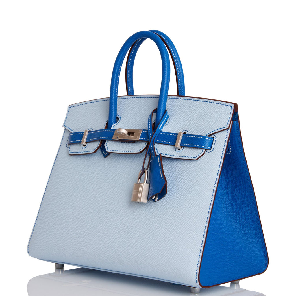 Hermès Birkin 30 HSS White & Blue Marine Epsom leather Palladium Hardw