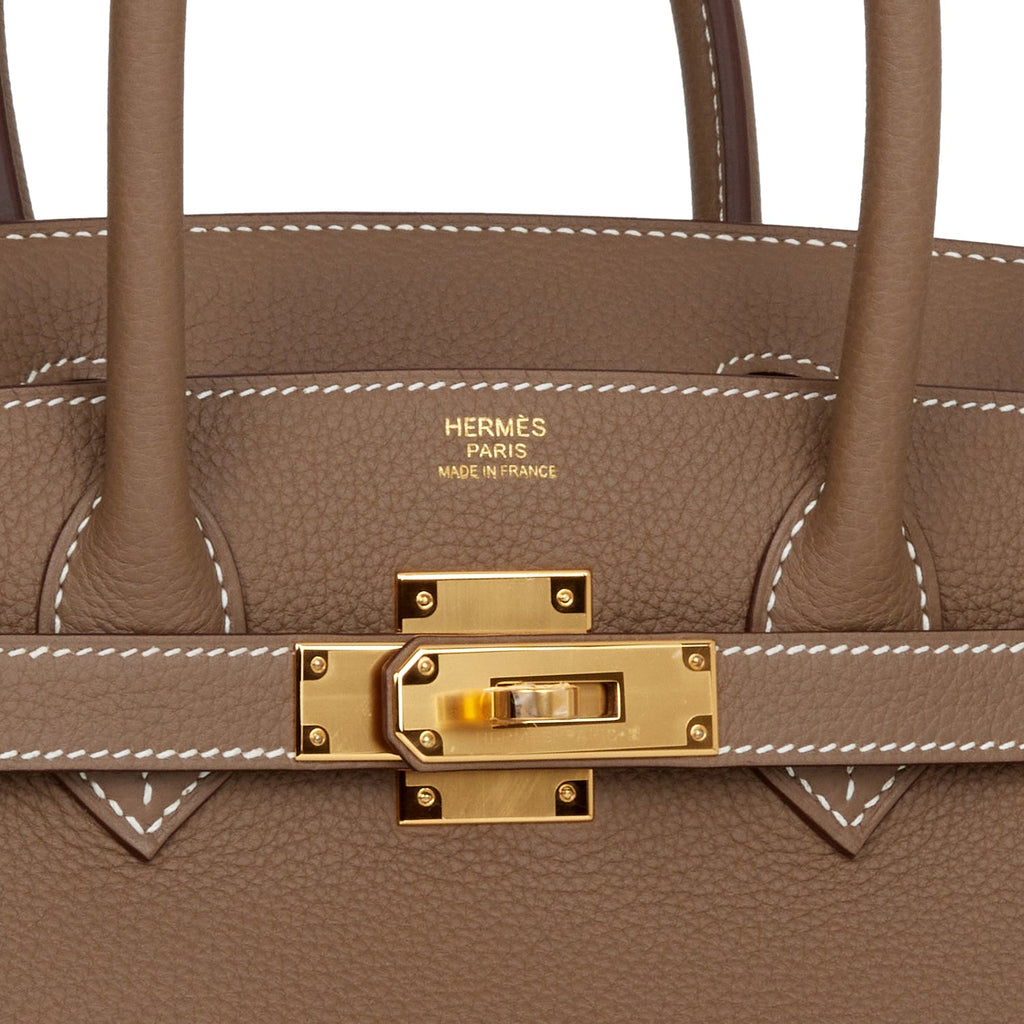 [New] Hermès Birkin 30 | Etoupe, Togo Leather, Gold Hardware