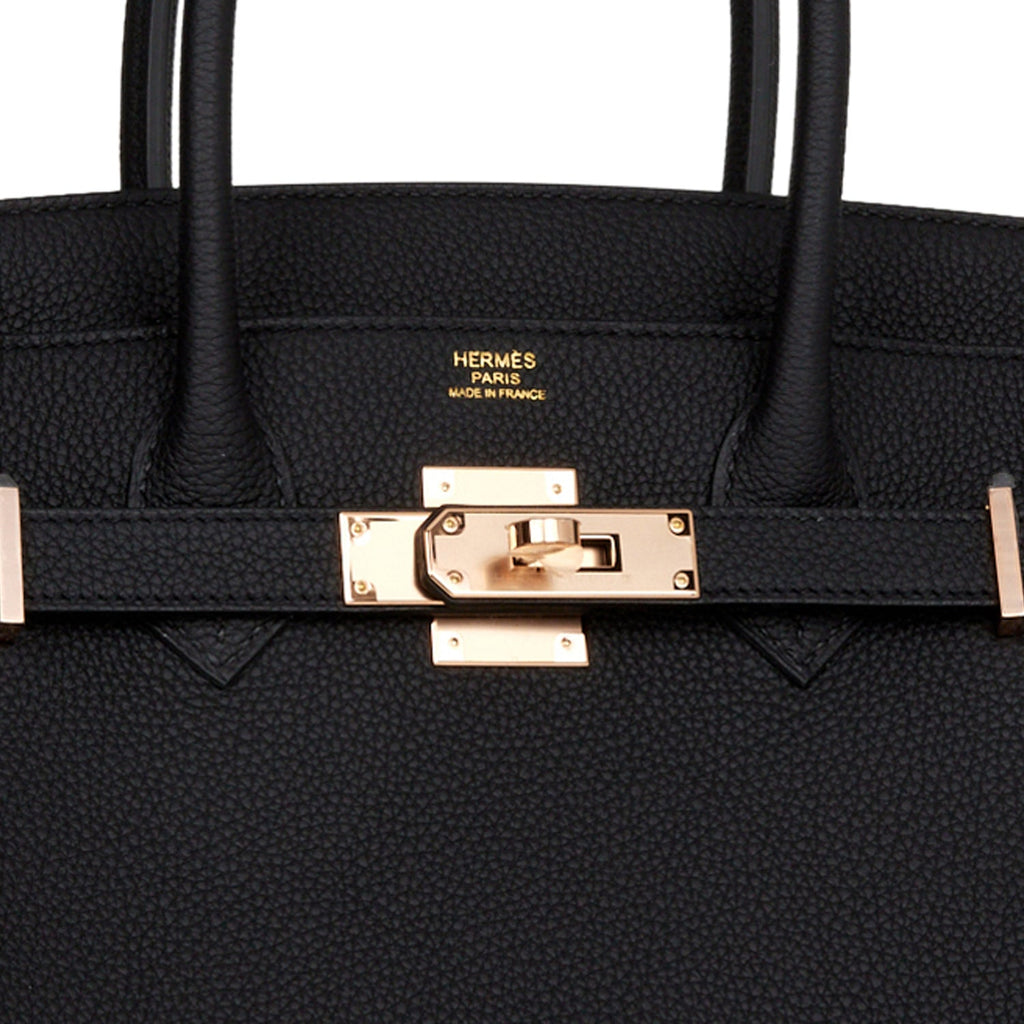 Hermes Birkin 30 Black Togo Rose Gold Hardware – Madison Avenue Couture