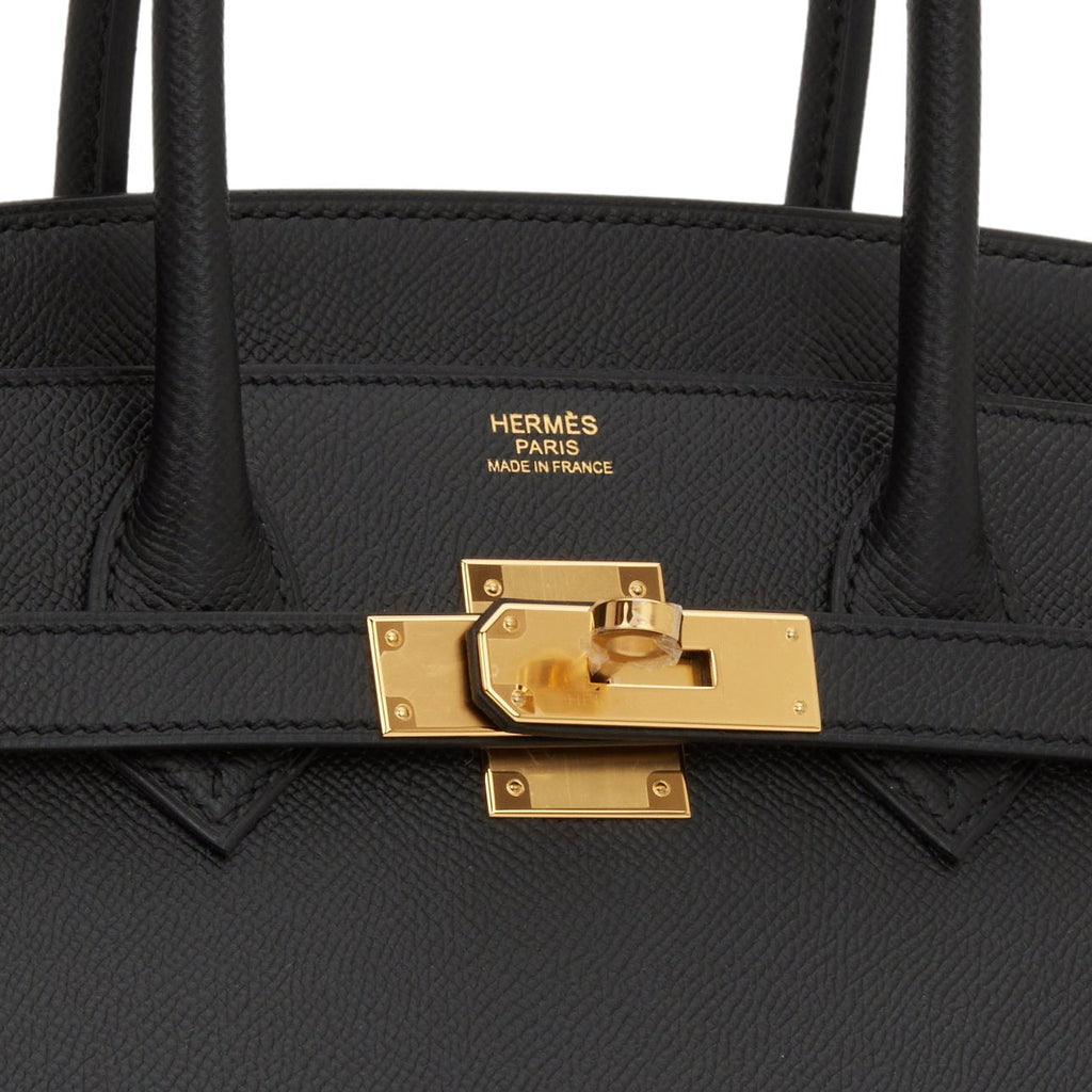 Hermes Birkin Sellier 30 Black Epsom Gold Hardware – Madison Avenue Couture
