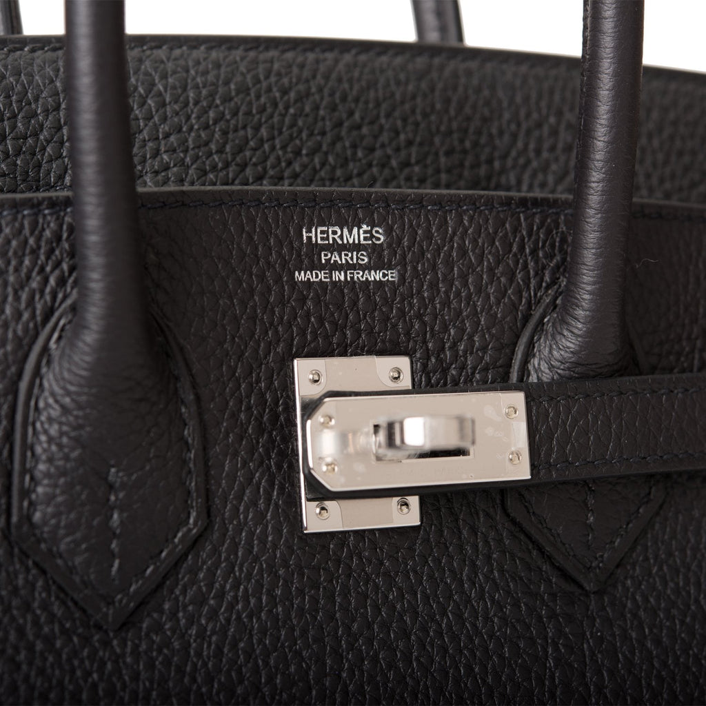 Hermes Birkin Bag 25cm Black Togo Palladium Hardware