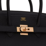 Hermes Birkin 35 Black Togo Rose Gold Hardware