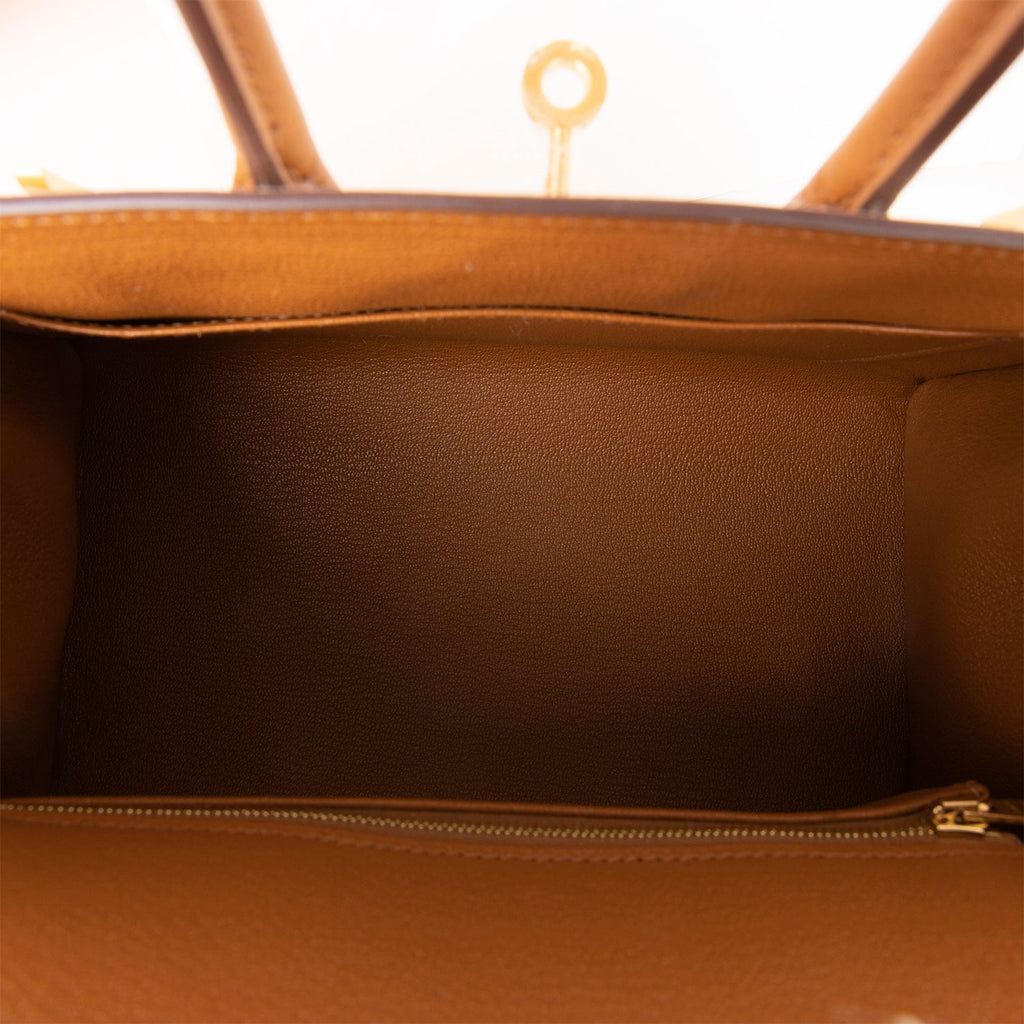 Hermès Birkin 25 Top Handle Bag In Nata Swift With Gold Hardware