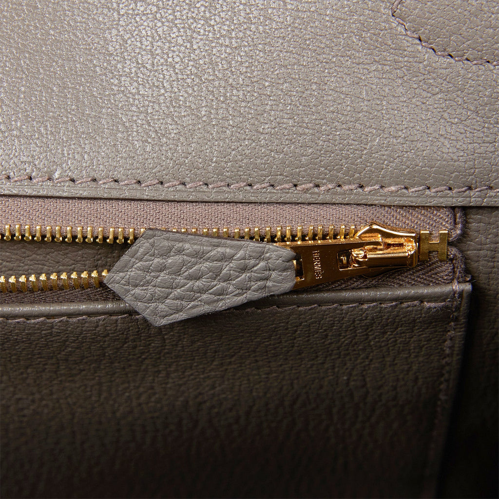 Hermes Birkin 35 Gris Etain Togo Gold Hardware – Madison Avenue