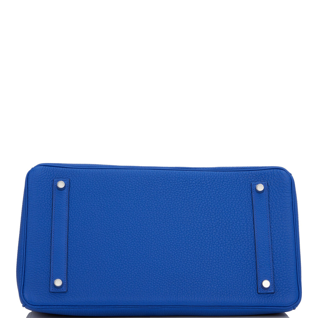 Hermes Birkin 35 Bag Blue Bleu Pale Togo Palladium Hardware – Mightychic