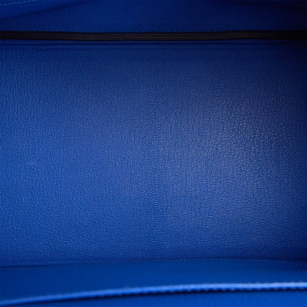 Hermes 35cm Blue Lin Togo Leather Birkin Bag with Palladium, Lot #58172