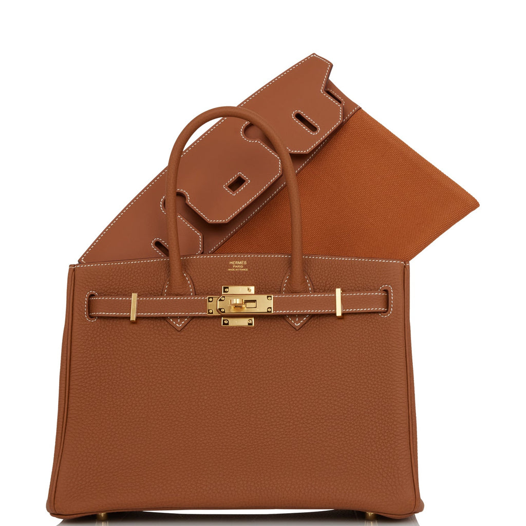 Hermès Gold Togo, Swift And Toile 3 In 1 Birkin 30 Gold Hardware, 2022  Available For Immediate Sale At Sotheby's