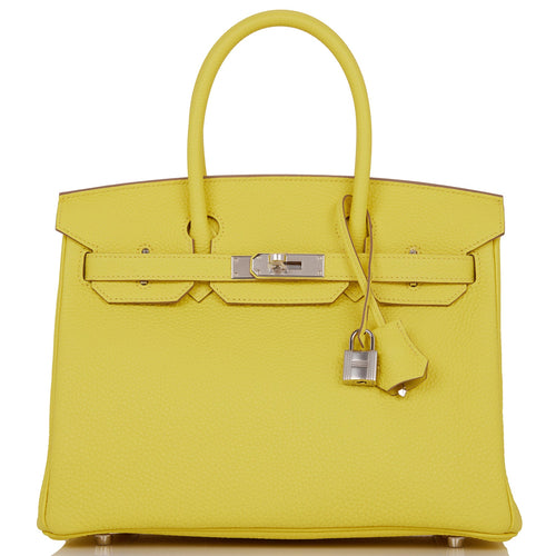 Hermes Birkin 30 Lime Clemence Palladium Hardware