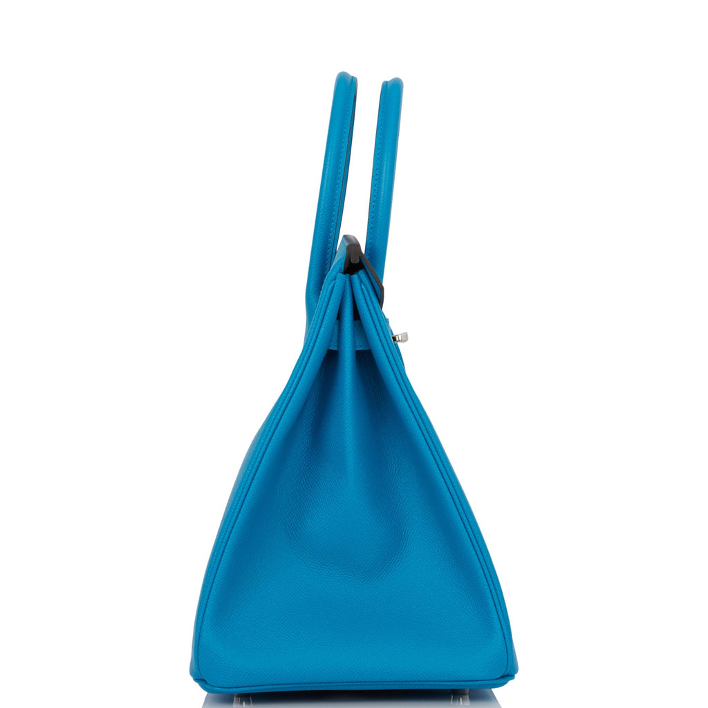 Hermès Birkin Epsom 35 Bleu Zanzibar Palladium Hardware - blue Leather  ref.52901 - Joli Closet