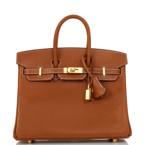 Hermes Birkin 25 Fauve Barenia Gold Hardware