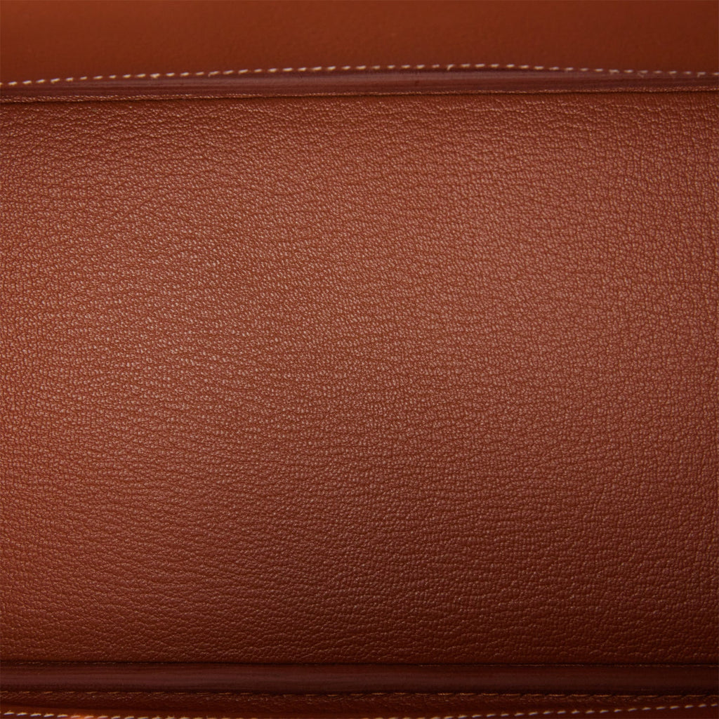 Hermes Birkin 25 Bag Fauve Barenia Leather Palladium Hardware at 1stDibs