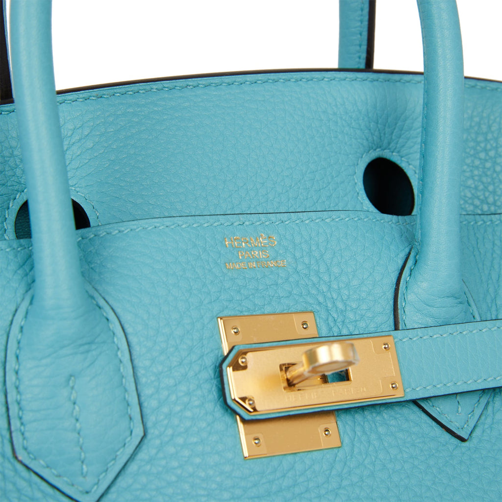 Hermes Birkin 30 in Bleu Paon Epsom Leather with Gold Hardware Blue