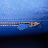Hermes HSS Birkin 30 Bleu Electrique and Etain Clemence Brushed Gold  Hardware – Madison Avenue Couture