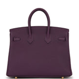 Hermes Birkin 25 Cassis Togo Gold Hardware