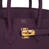 Hermes Birkin 25 Cassis Togo Gold Hardware