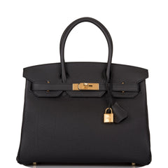 Hermès Birkin 35 Black Togo Gold Hardware