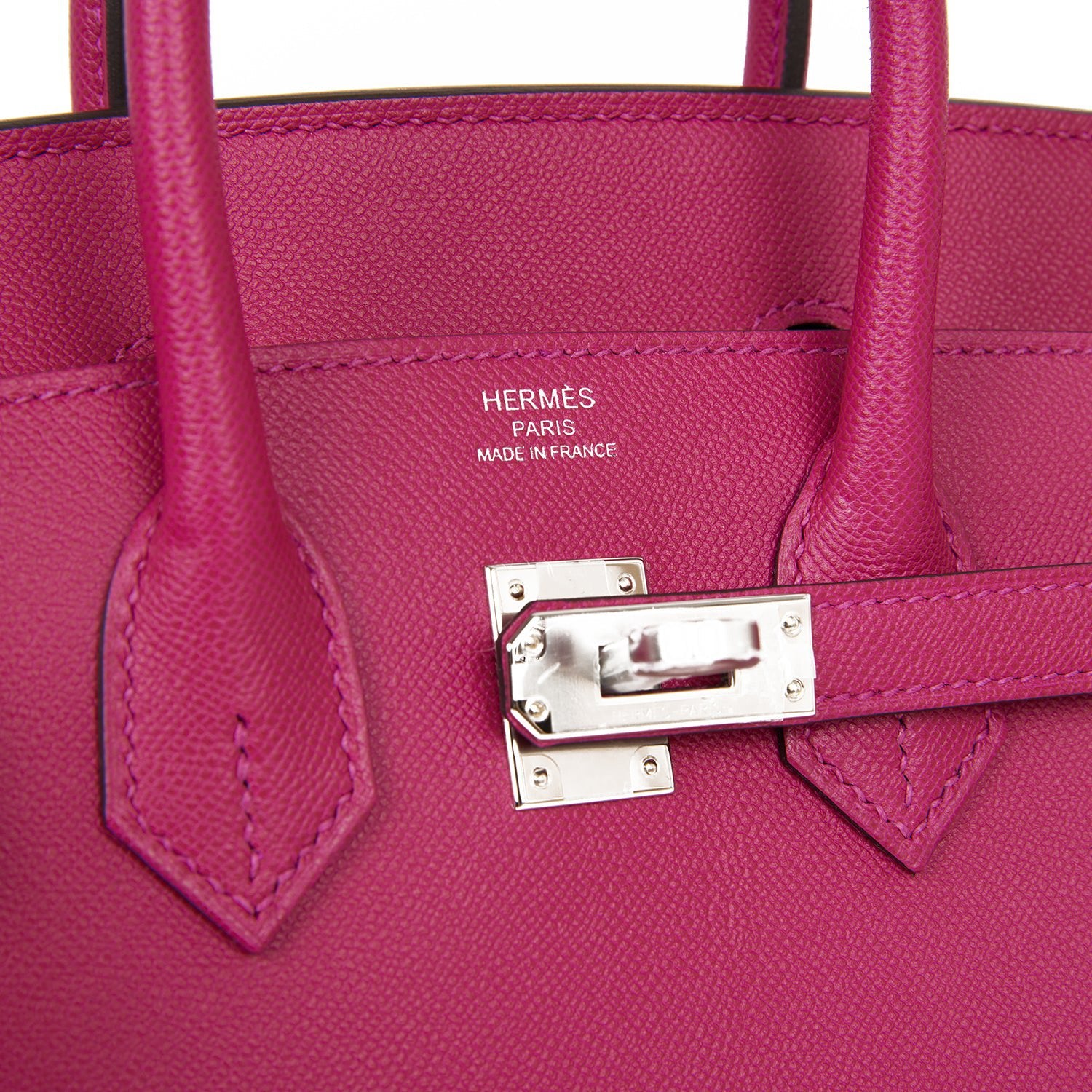 Hermes Birkin Sellier 25 Rose Pourpre Veau Madame Palladium Hardware ...