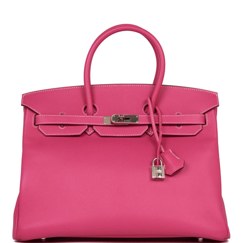 Hermes Birkin 35 Rose Tyrien Epsom Palladium Hardware