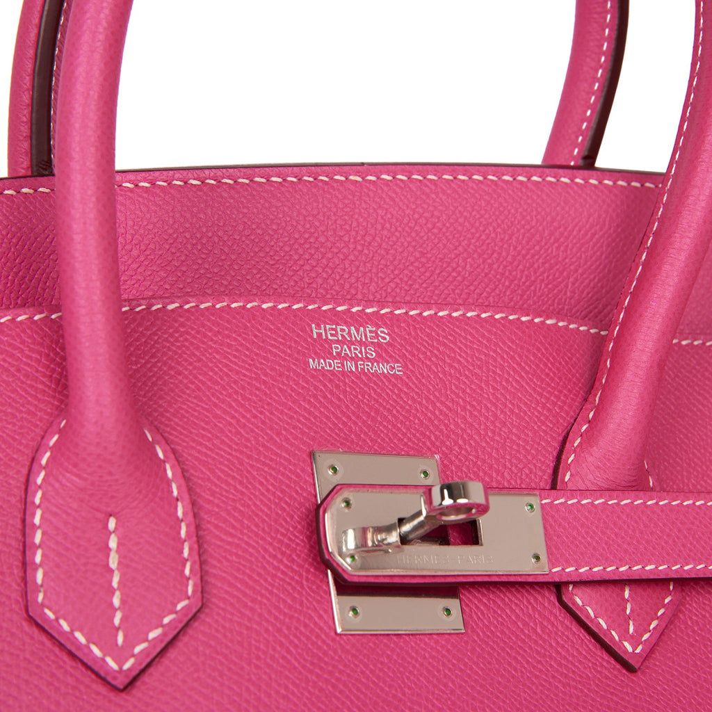 At Auction: Brand New~ HERMES Birkin 35 Rose Tyrien Epsom Leather Bag