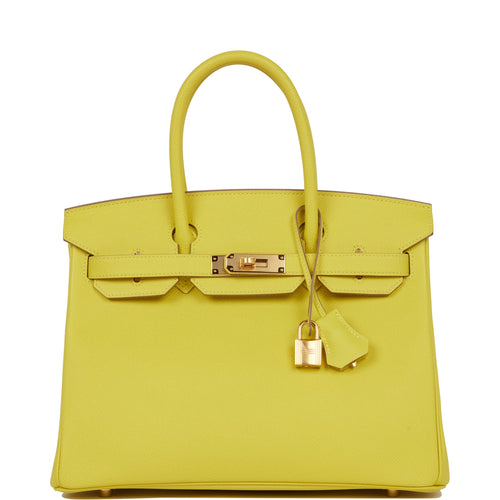 Hermes Birkin 30 Lime Epsom Gold Hardware