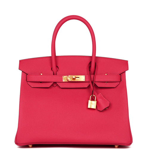 Hermes Birkin 30 Rose Extreme Epsom Gold Hardware