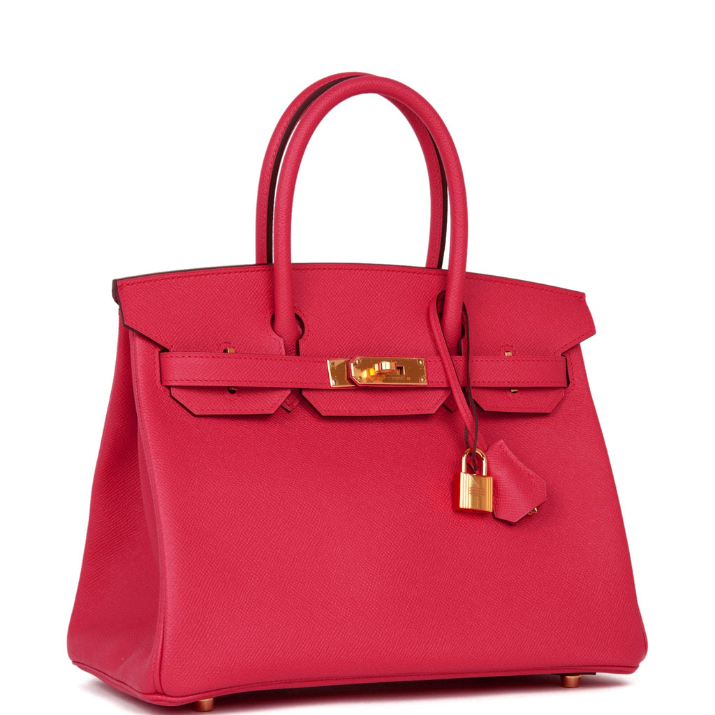 BIRKIN 30 Hermes bag exquisite ROSE JAIPUR epsom gold hardware PINK –  Mightychic