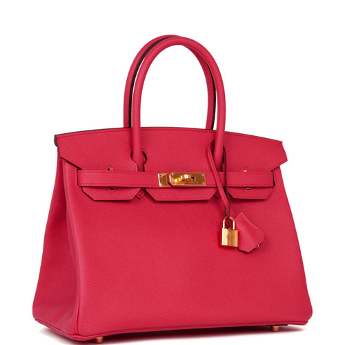 Hermes Birkin 30 Rose Extreme Epsom Gold Hardware