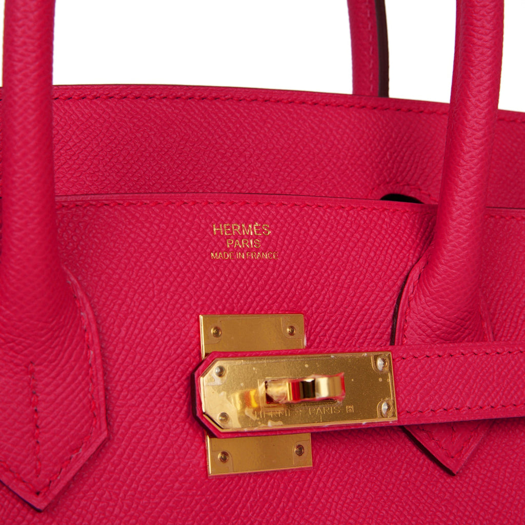 Hermes Birkin 30 Rose Extreme Epsom Gold Hardware – Madison Avenue Couture
