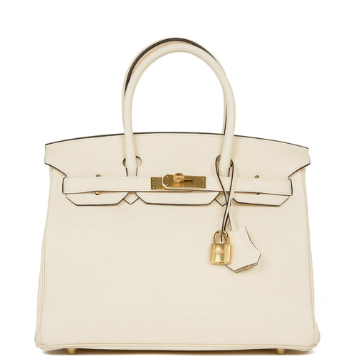 Hermes Birkin 30 Nata Clemence Gold Hardware