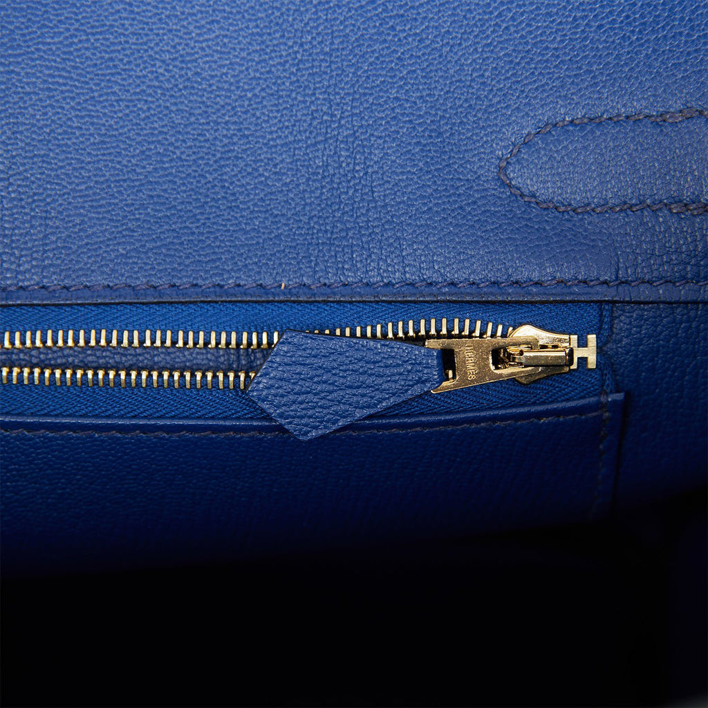Hermès Birkin HSS 30 Bleu Saphir/Gris Asphalte Epsom Brushed Gold
